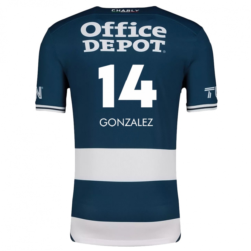 Men Football Arturo González #14 Blue White Home Jersey 2024/25 T-Shirt Nz