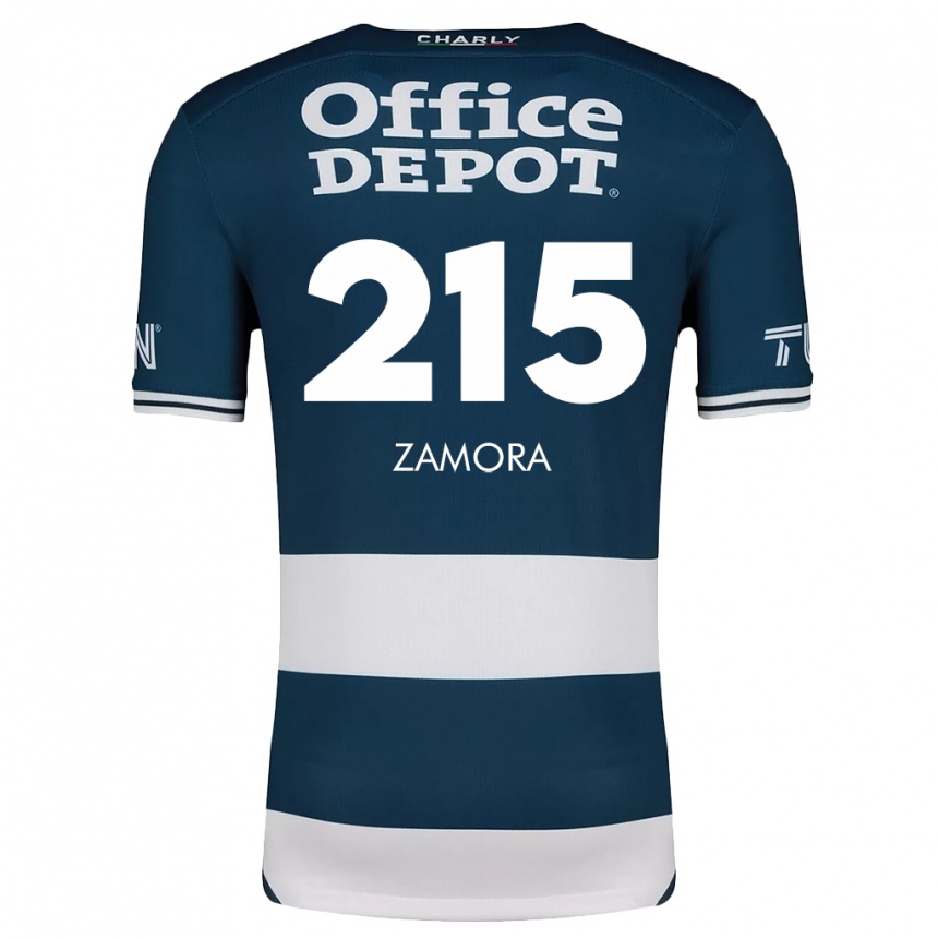 Men Football Yahir Zamora #215 Blue White Home Jersey 2024/25 T-Shirt Nz