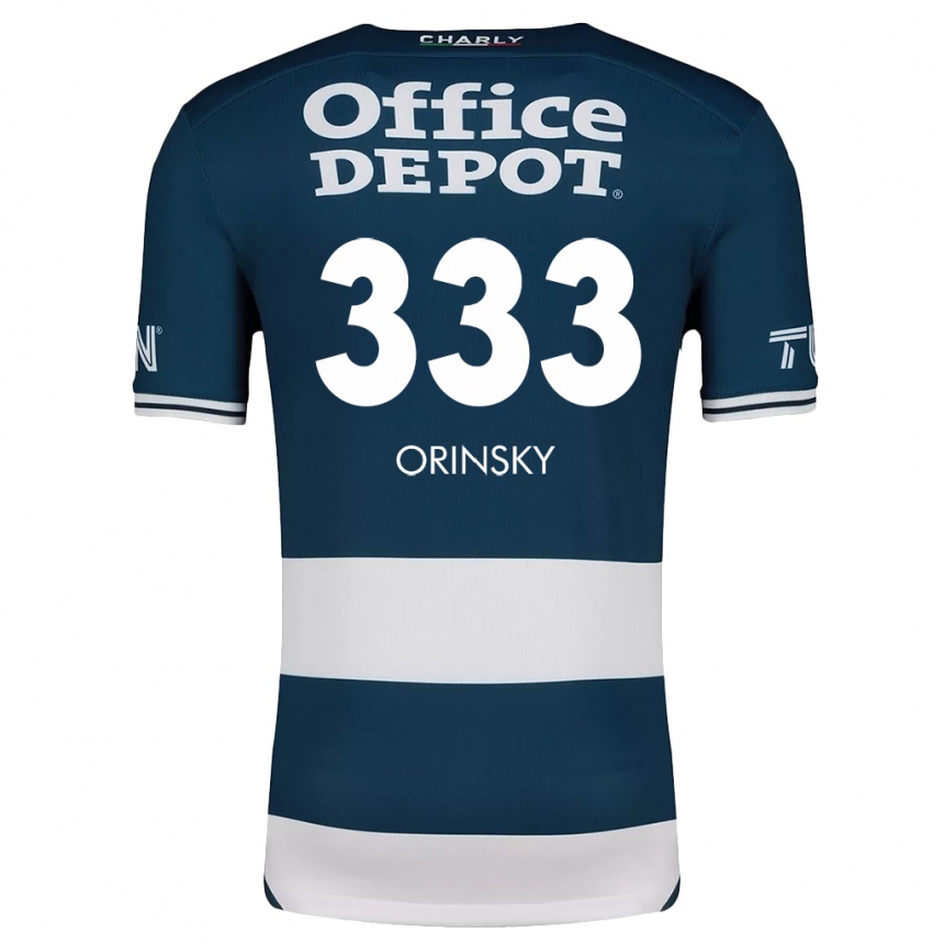 Men Football Edson Orinsky #333 Blue White Home Jersey 2024/25 T-Shirt Nz