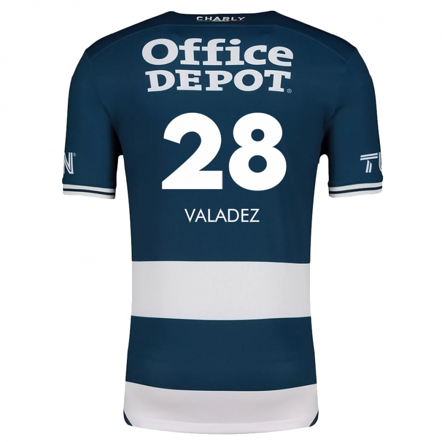 Men Football Julia Valadez #28 Blue White Home Jersey 2024/25 T-Shirt Nz