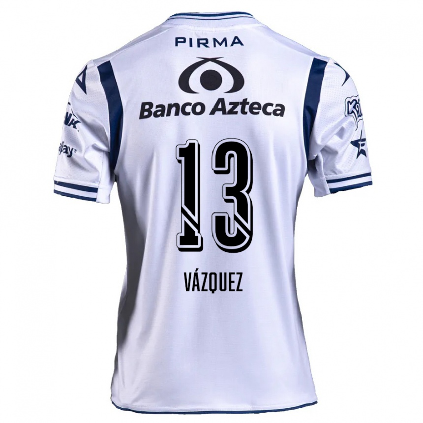 Men Football Ivo Vázquez #13 White Navy Blue Home Jersey 2024/25 T-Shirt Nz