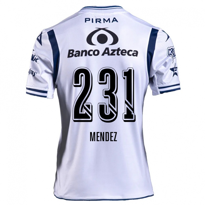 Men Football Alejandro Méndez #231 White Navy Blue Home Jersey 2024/25 T-Shirt Nz