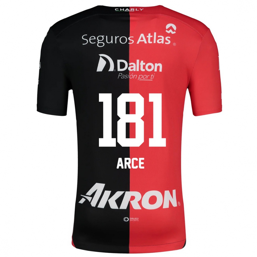 Men Football Edson Arce #181 Red Black Home Jersey 2024/25 T-Shirt Nz