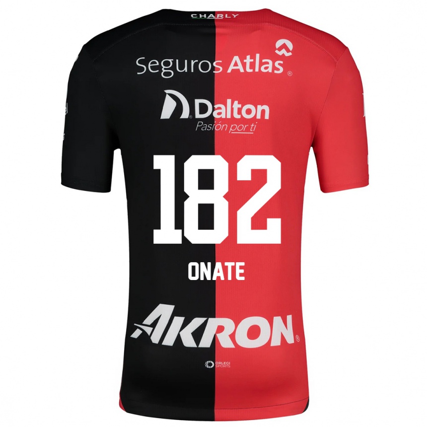 Men Football Axel Oñate #182 Red Black Home Jersey 2024/25 T-Shirt Nz