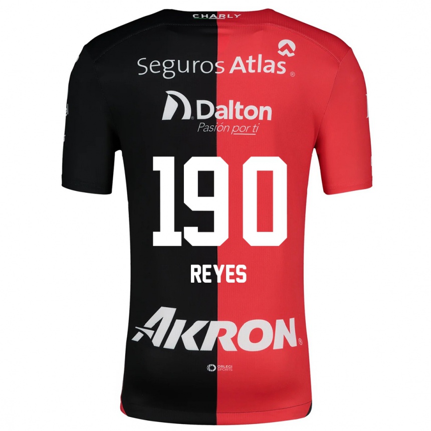 Men Football Óscar Reyes #190 Red Black Home Jersey 2024/25 T-Shirt Nz