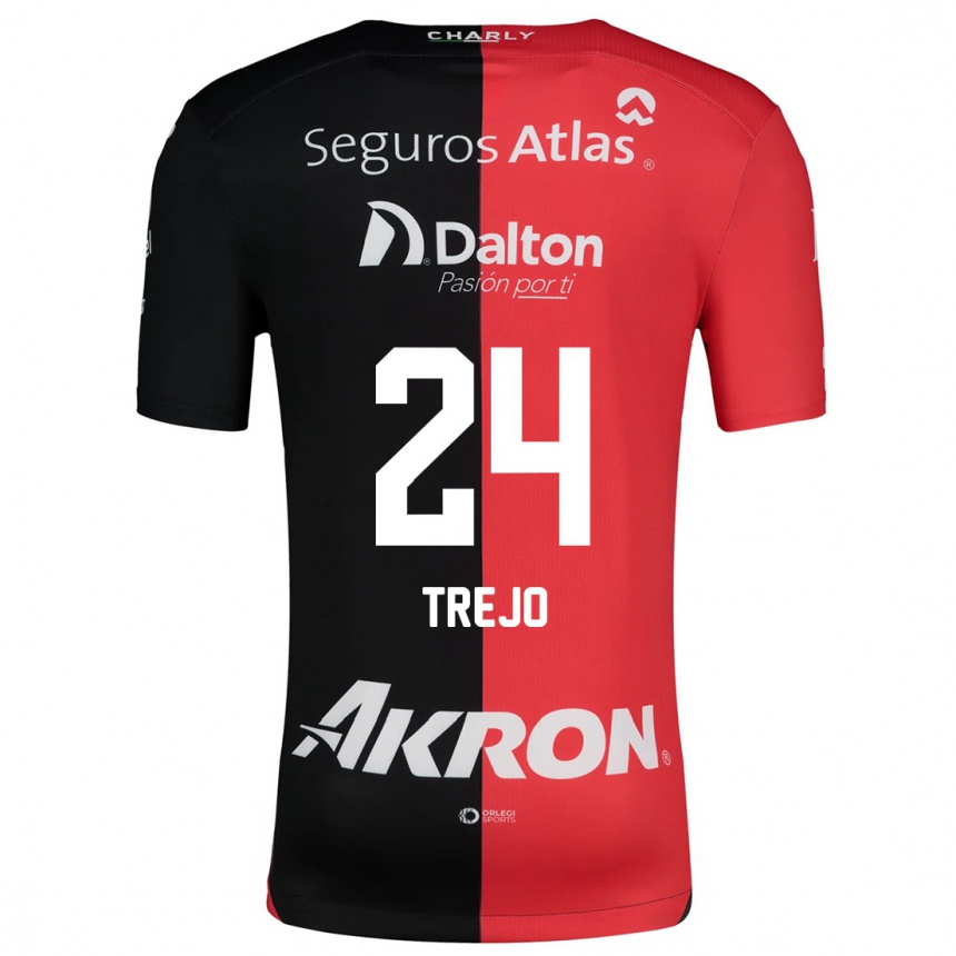 Men Football Christopher Trejo #24 Red Black Home Jersey 2024/25 T-Shirt Nz