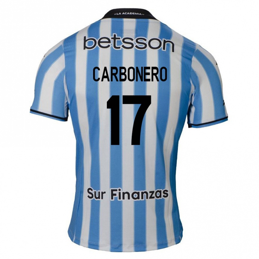 Men Football Johan Carbonero #17 Blue White Black Home Jersey 2024/25 T-Shirt Nz