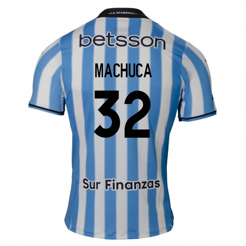 Men Football Elías Machuca #32 Blue White Black Home Jersey 2024/25 T-Shirt Nz