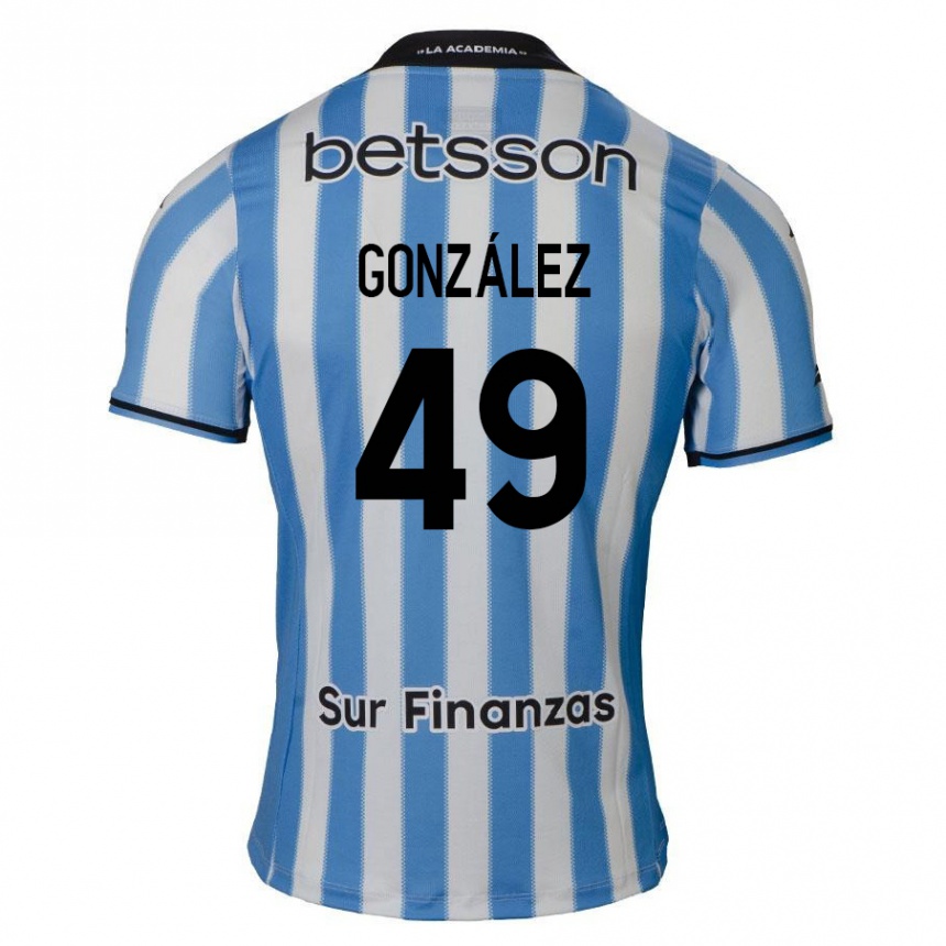 Men Football David González #49 Blue White Black Home Jersey 2024/25 T-Shirt Nz