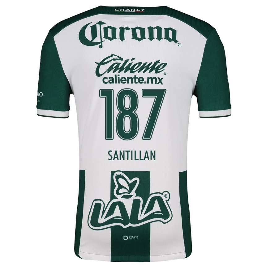 Men Football Emilio Santillán #187 Green White Home Jersey 2024/25 T-Shirt Nz