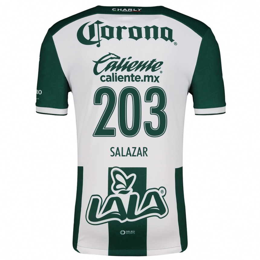 Men Football Roberto Salazar #203 Green White Home Jersey 2024/25 T-Shirt Nz