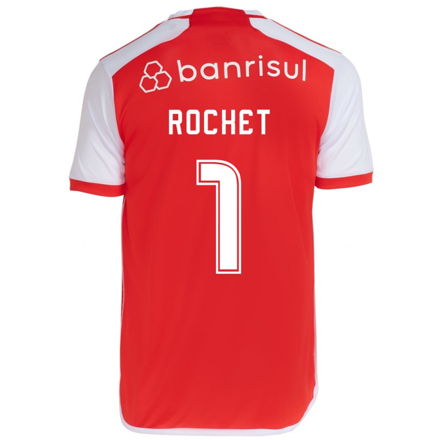 Men Football Sergio Rochet #1 Red White Home Jersey 2024/25 T-Shirt Nz