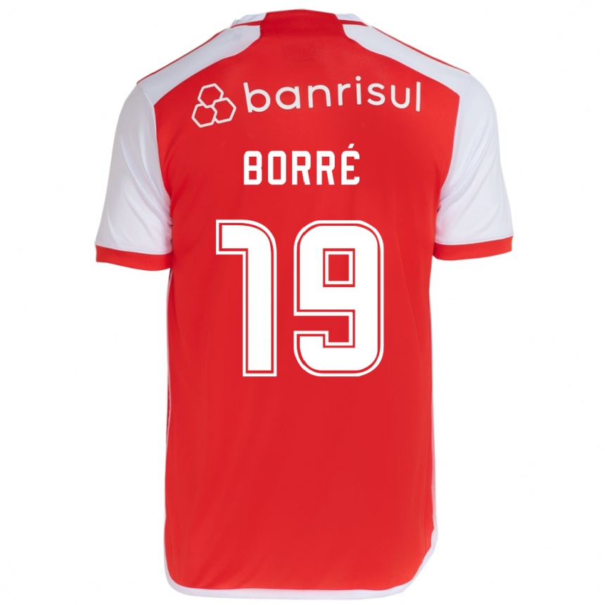 Men Football Rafael Borré #19 Red White Home Jersey 2024/25 T-Shirt Nz