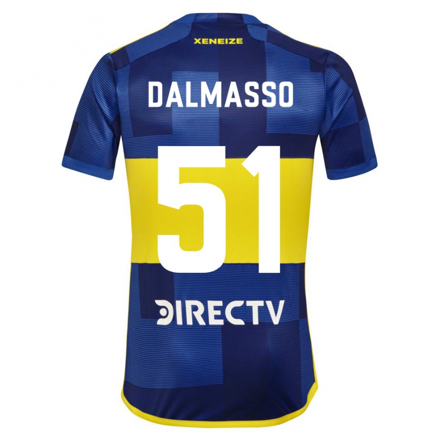 Men Football Santiago Dalmasso #51 Blue Yellow Home Jersey 2024/25 T-Shirt Nz