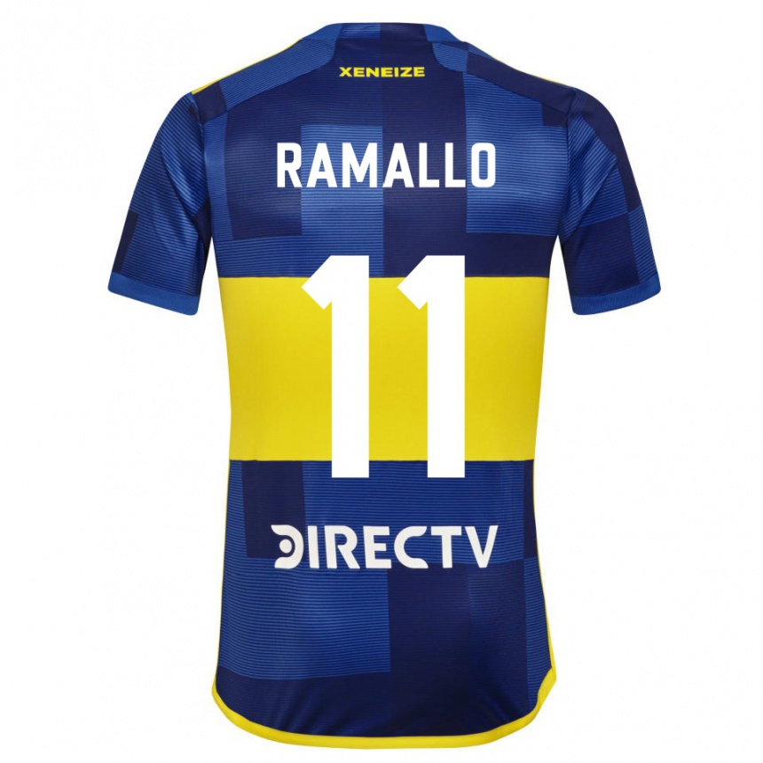 Men Football Yael Ramallo #11 Blue Yellow Home Jersey 2024/25 T-Shirt Nz