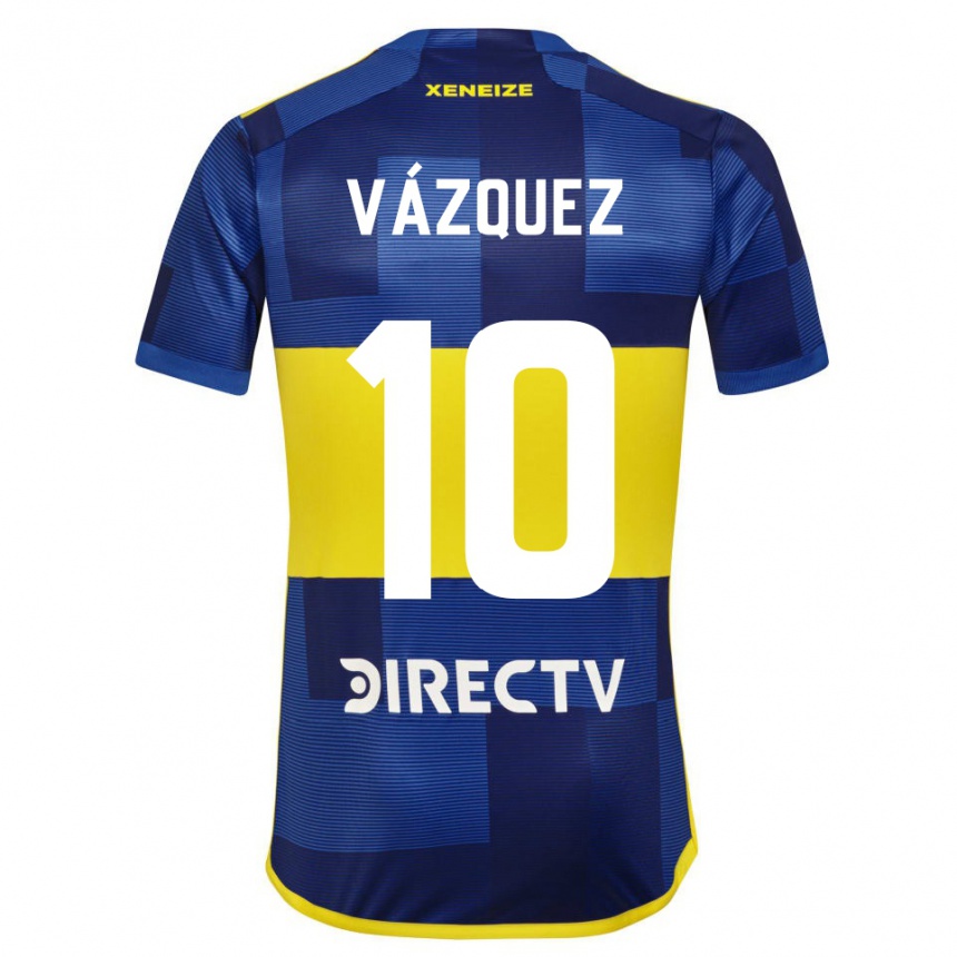 Men Football Lucas Vázquez #10 Blue Yellow Home Jersey 2024/25 T-Shirt Nz