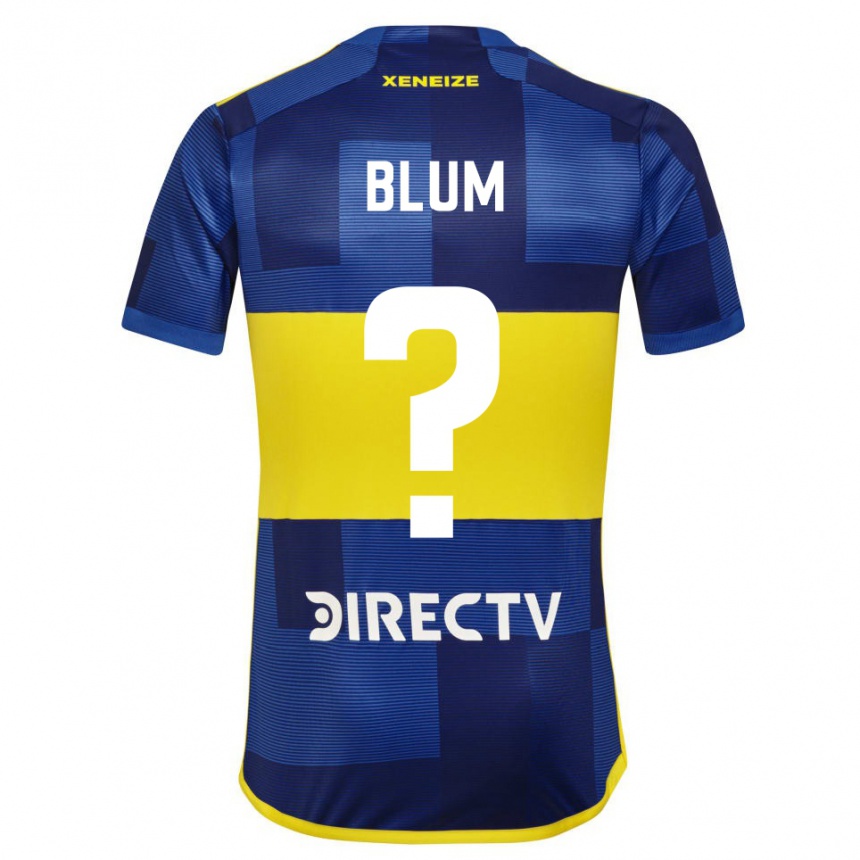 Men Football Baltazar Blum #0 Blue Yellow Home Jersey 2024/25 T-Shirt Nz