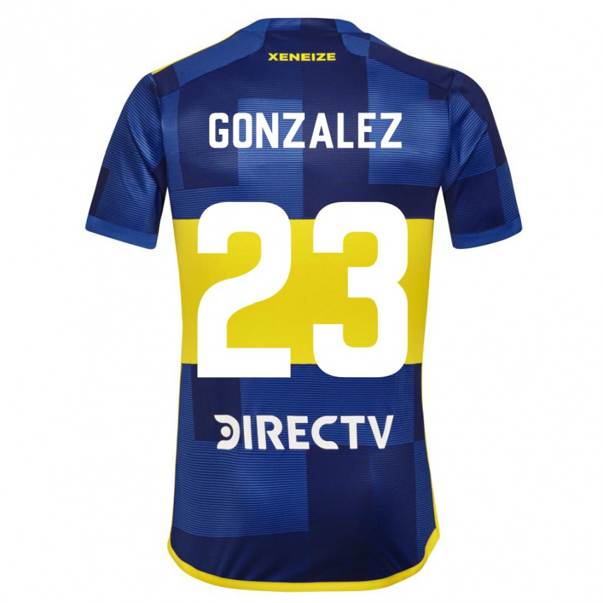 Men Football Diego Gonzalez #23 Blue Yellow Home Jersey 2024/25 T-Shirt Nz