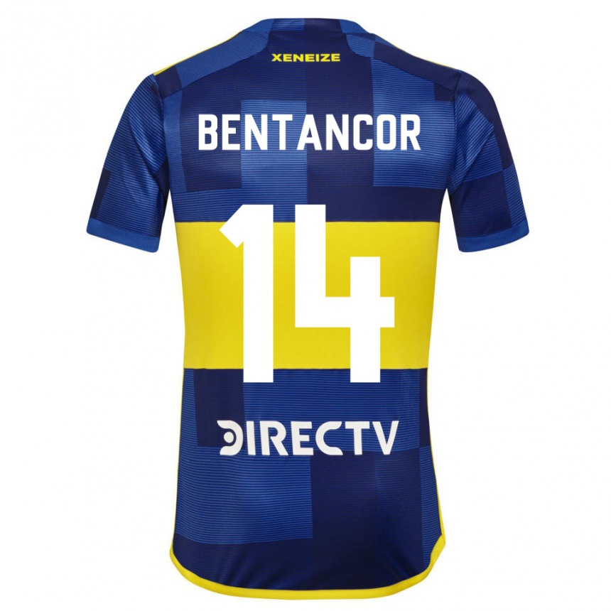 Men Football Thomás Bentancor #14 Blue Yellow Home Jersey 2024/25 T-Shirt Nz