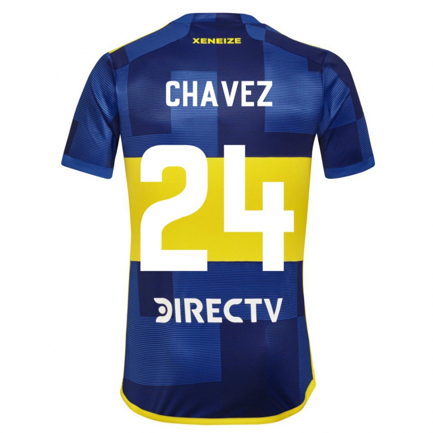 Men Football Gabriela Chavez #24 Blue Yellow Home Jersey 2024/25 T-Shirt Nz