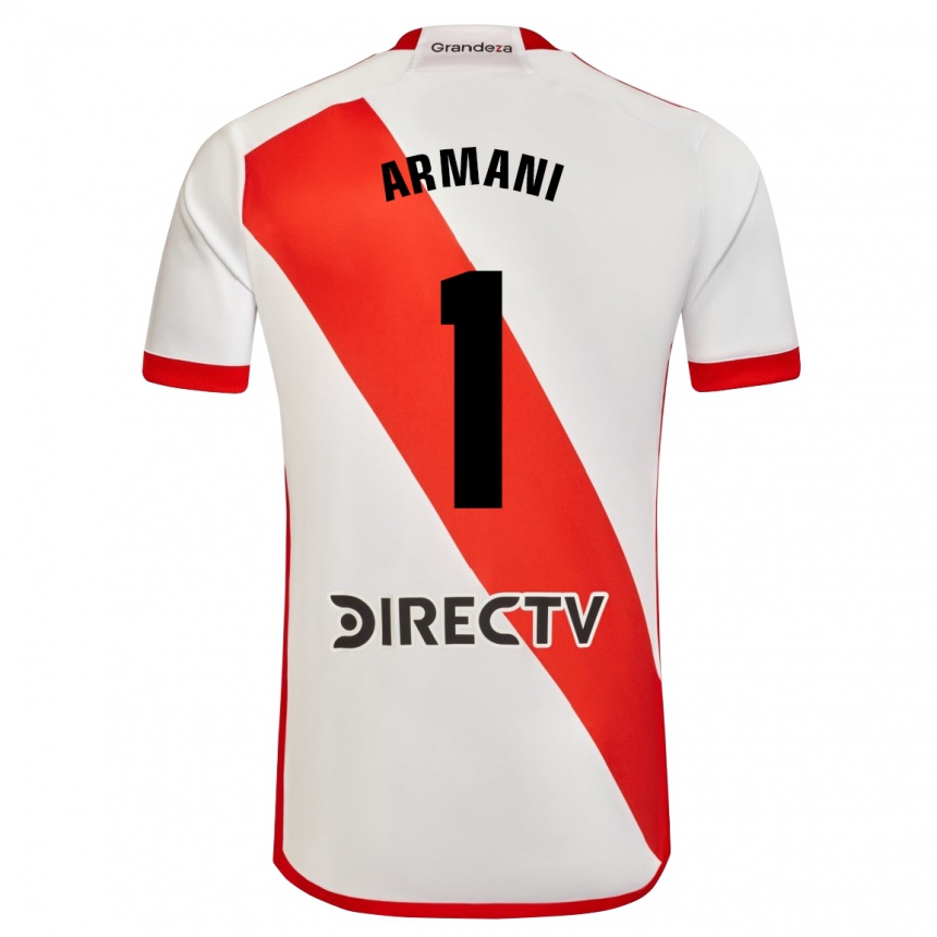 Men Football Franco Armani #1 White Red Home Jersey 2024/25 T-Shirt Nz