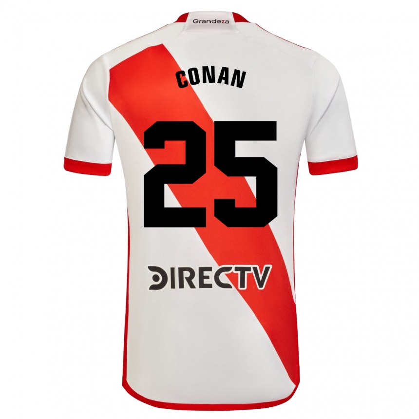 Men Football Conan Ledesma #25 White Red Home Jersey 2024/25 T-Shirt Nz