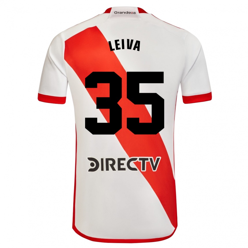 Men Football Tobías Leiva #35 White Red Home Jersey 2024/25 T-Shirt Nz