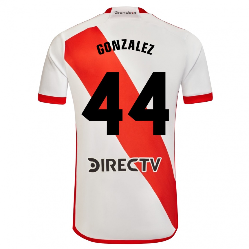 Men Football Alexis González #44 White Red Home Jersey 2024/25 T-Shirt Nz