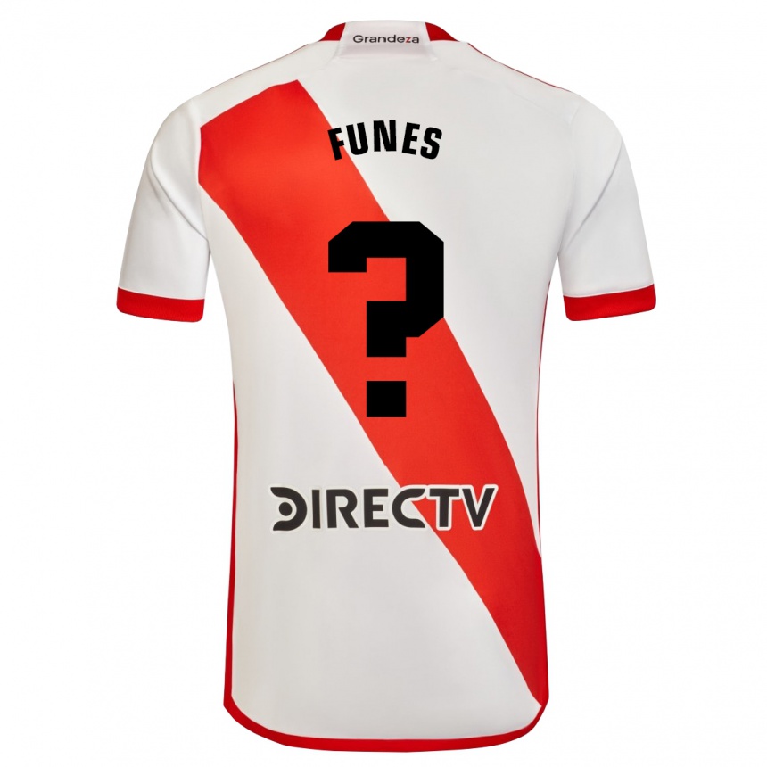 Men Football Uriel Funes #0 White Red Home Jersey 2024/25 T-Shirt Nz