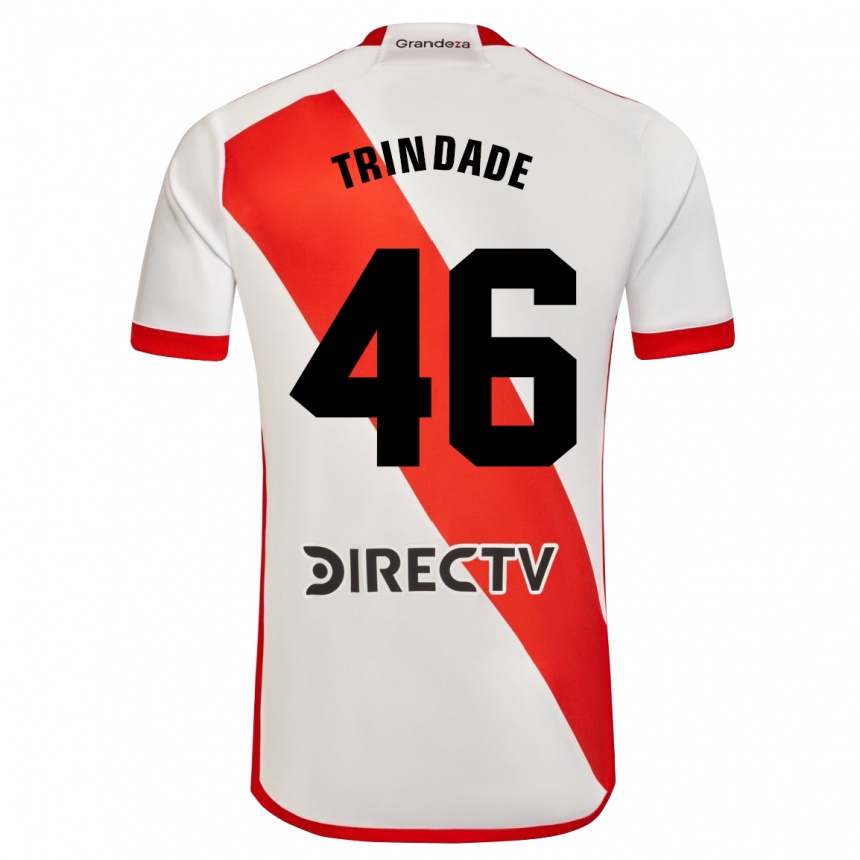 Men Football Gonzalo Trindade #46 White Red Home Jersey 2024/25 T-Shirt Nz