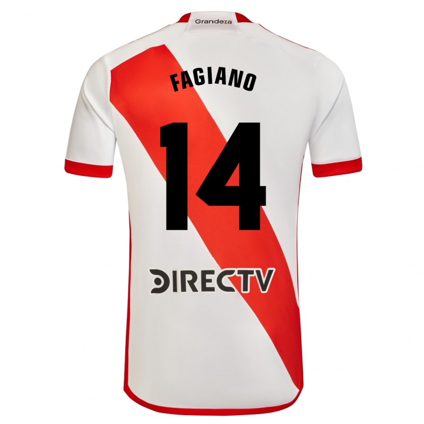 Men Football Paloma Fagiano #14 White Red Home Jersey 2024/25 T-Shirt Nz