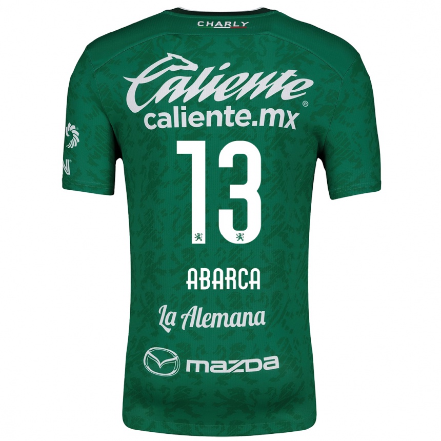 Men Football Vidalia Abarca #13 Green White Home Jersey 2024/25 T-Shirt Nz