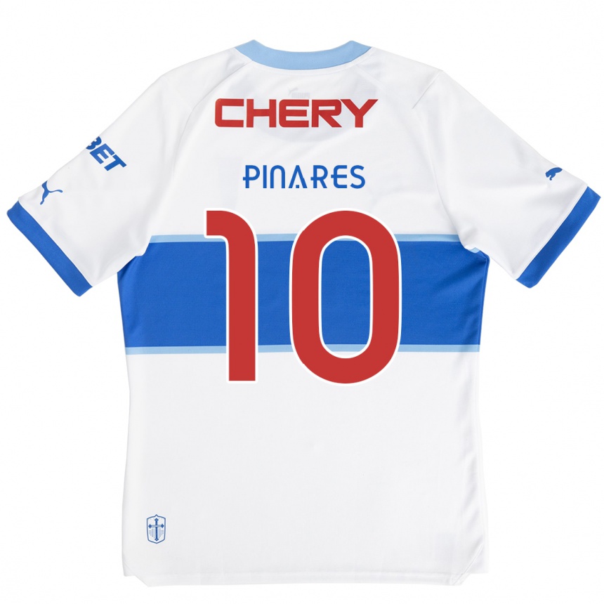 Men Football César Pinares #10 White Blue Home Jersey 2024/25 T-Shirt Nz