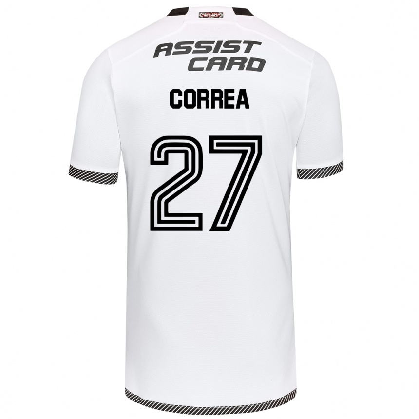 Men Football Javier Correa #27 White Black Home Jersey 2024/25 T-Shirt Nz