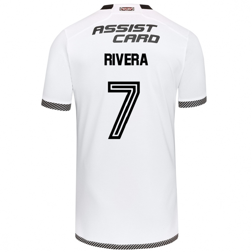 Men Football Francisco Rivera #7 White Black Home Jersey 2024/25 T-Shirt Nz