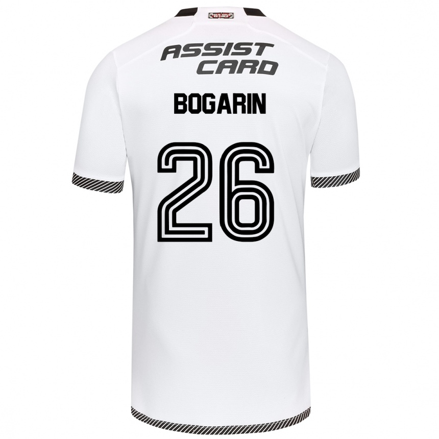 Men Football Dahiana Bogarín #26 White Black Home Jersey 2024/25 T-Shirt Nz