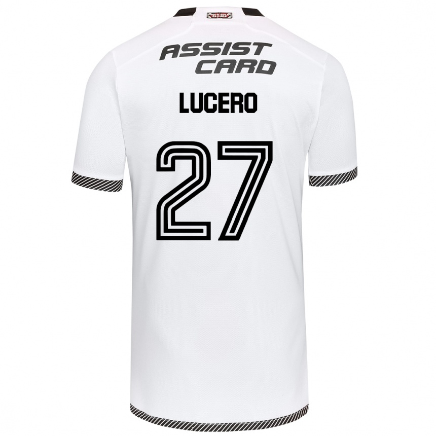 Men Football Valentina Lucero #27 White Black Home Jersey 2024/25 T-Shirt Nz