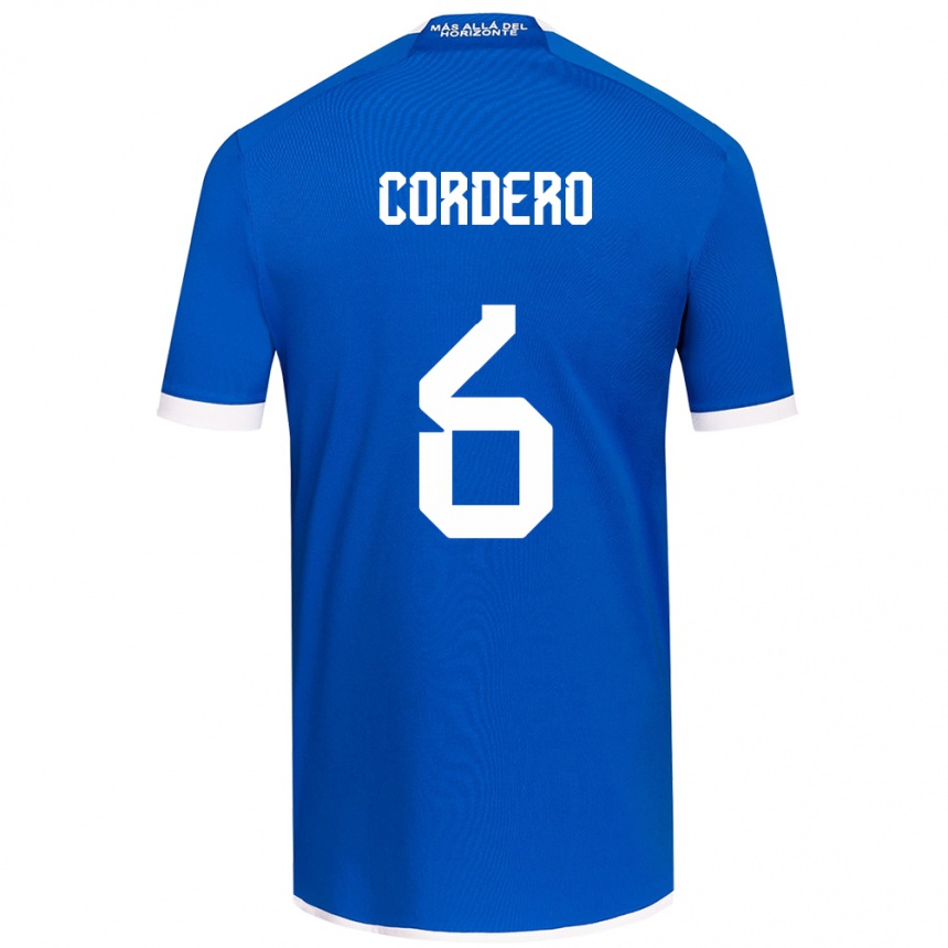 Men Football Renato Cordero #6 Blue White Home Jersey 2024/25 T-Shirt Nz