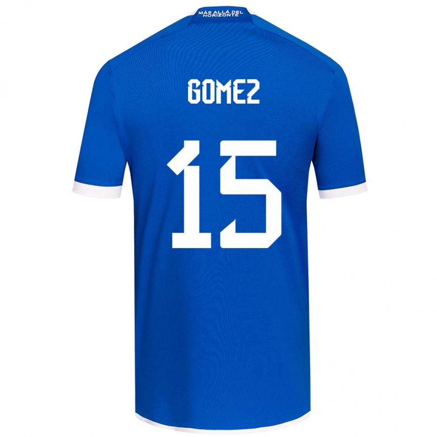 Men Football Juan Pablo Gómez #15 Blue White Home Jersey 2024/25 T-Shirt Nz