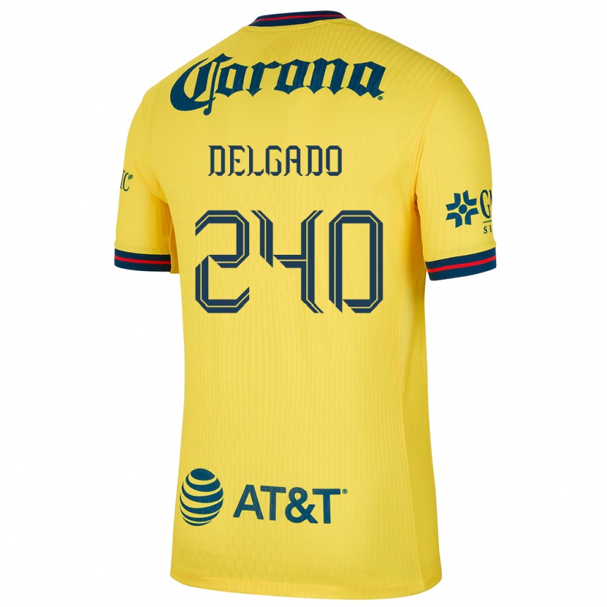 Men Football Gael Delgado #240 Yellow Blue Home Jersey 2024/25 T-Shirt Nz