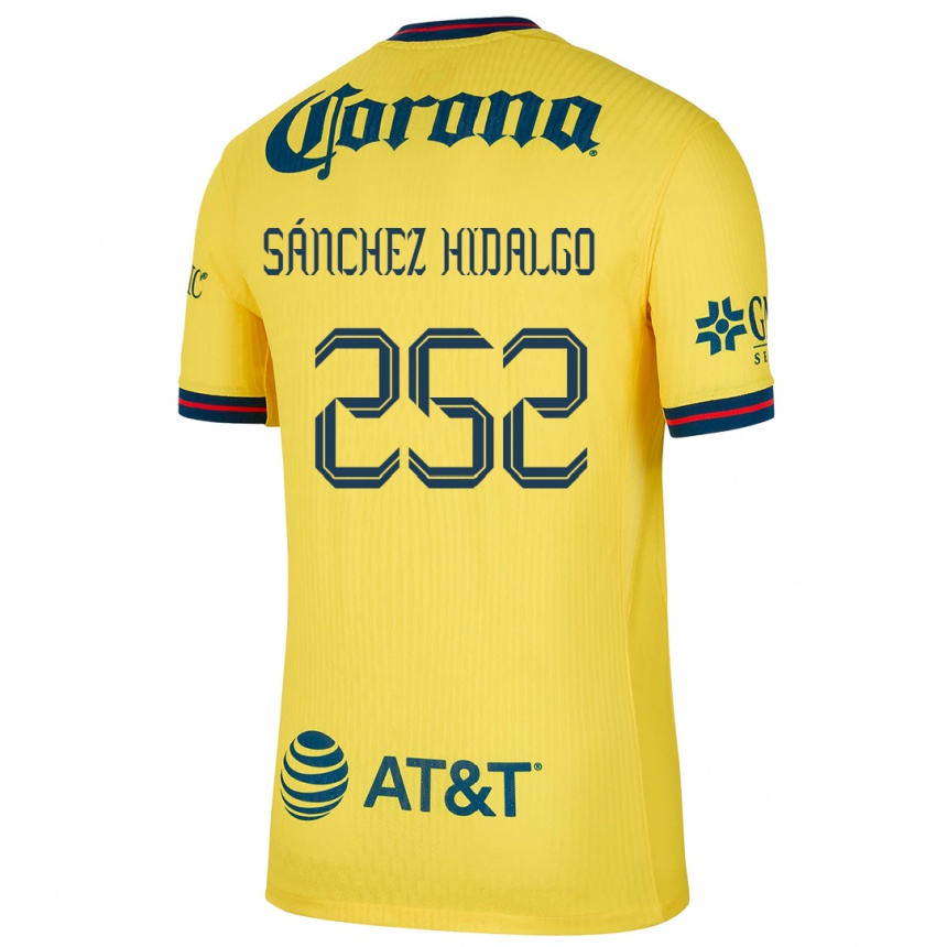 Men Football Horacio Sánchez Hidalgo #252 Yellow Blue Home Jersey 2024/25 T-Shirt Nz