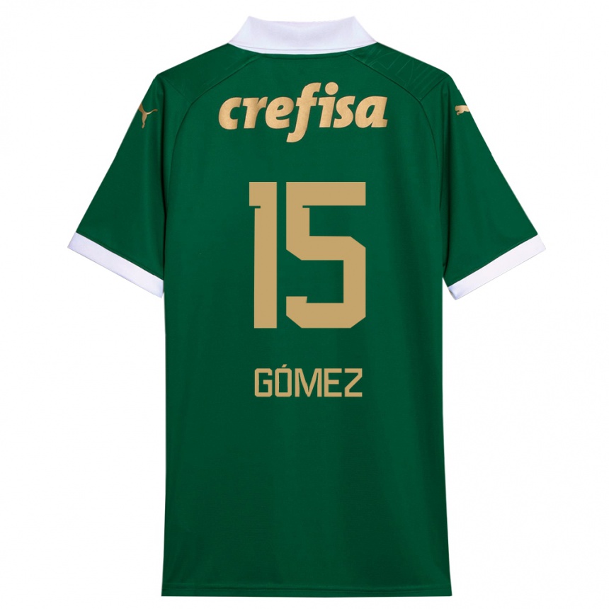 Men Football Gustavo Gómez #15 Green White Home Jersey 2024/25 T-Shirt Nz