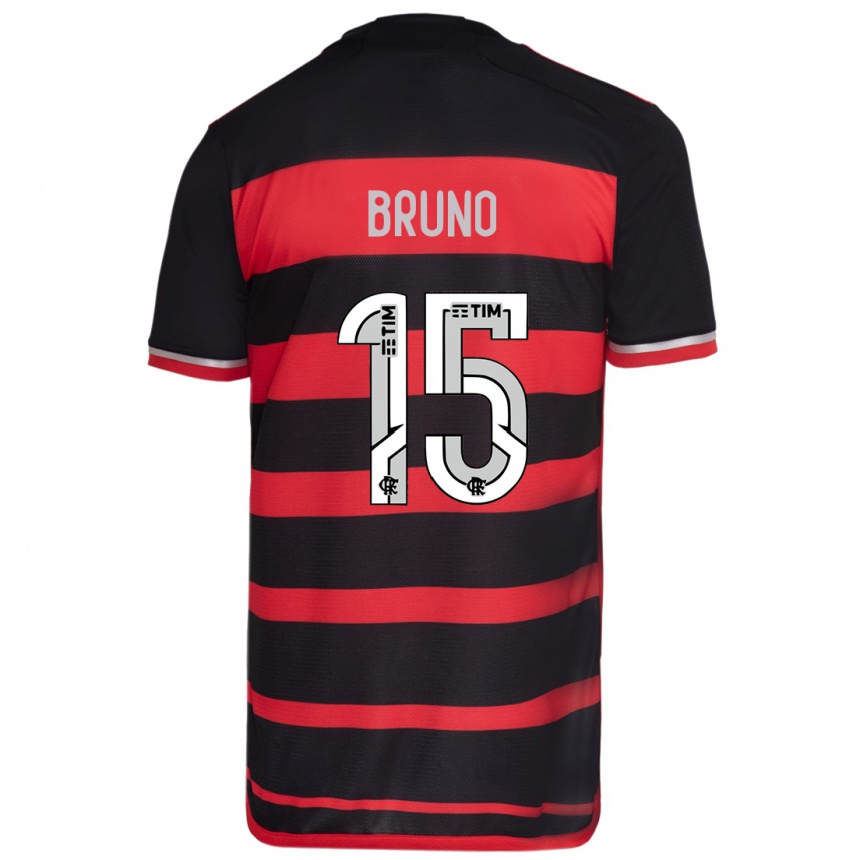 Men Football Fabrício Bruno #15 Red Black Home Jersey 2024/25 T-Shirt Nz