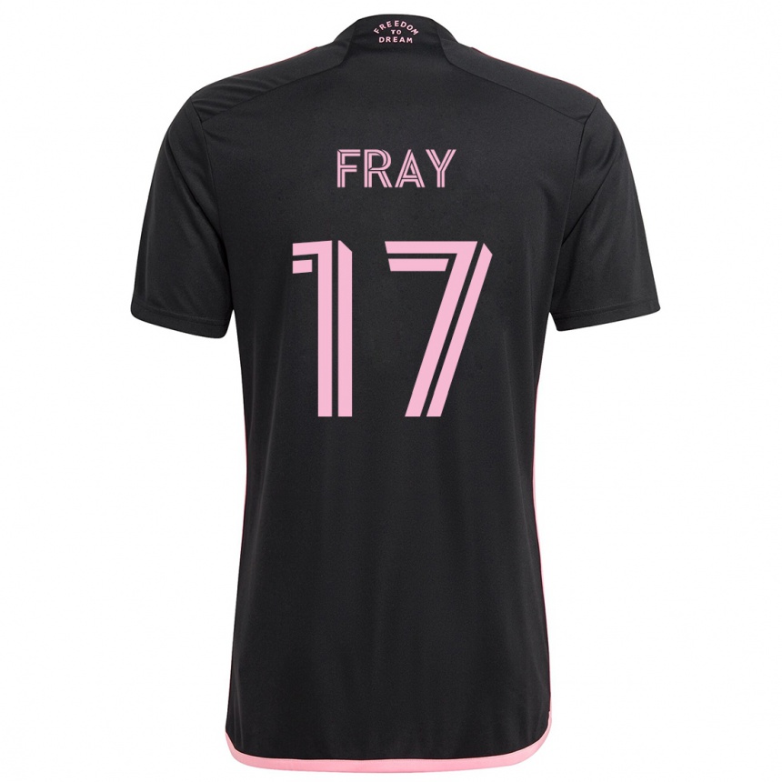 Men Football Ian Fray #17 Black Away Jersey 2024/25 T-Shirt Nz