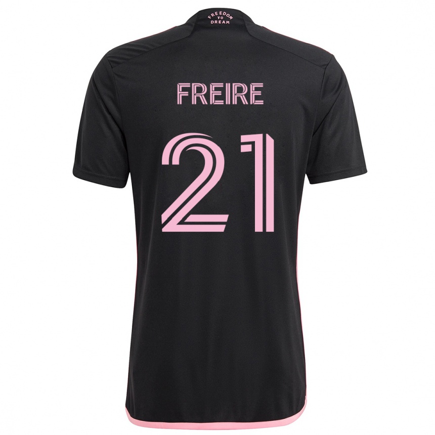 Men Football Nicolas Freire #21 Black Away Jersey 2024/25 T-Shirt Nz