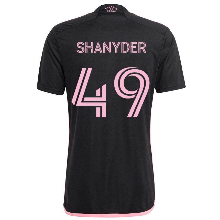 Men Football Shanyder Borgelin #49 Black Away Jersey 2024/25 T-Shirt Nz