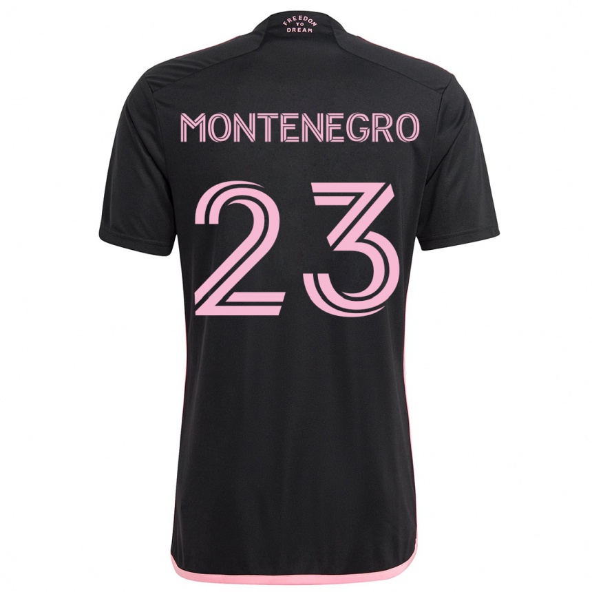 Men Football Ricardo Montenegro #23 Black Away Jersey 2024/25 T-Shirt Nz