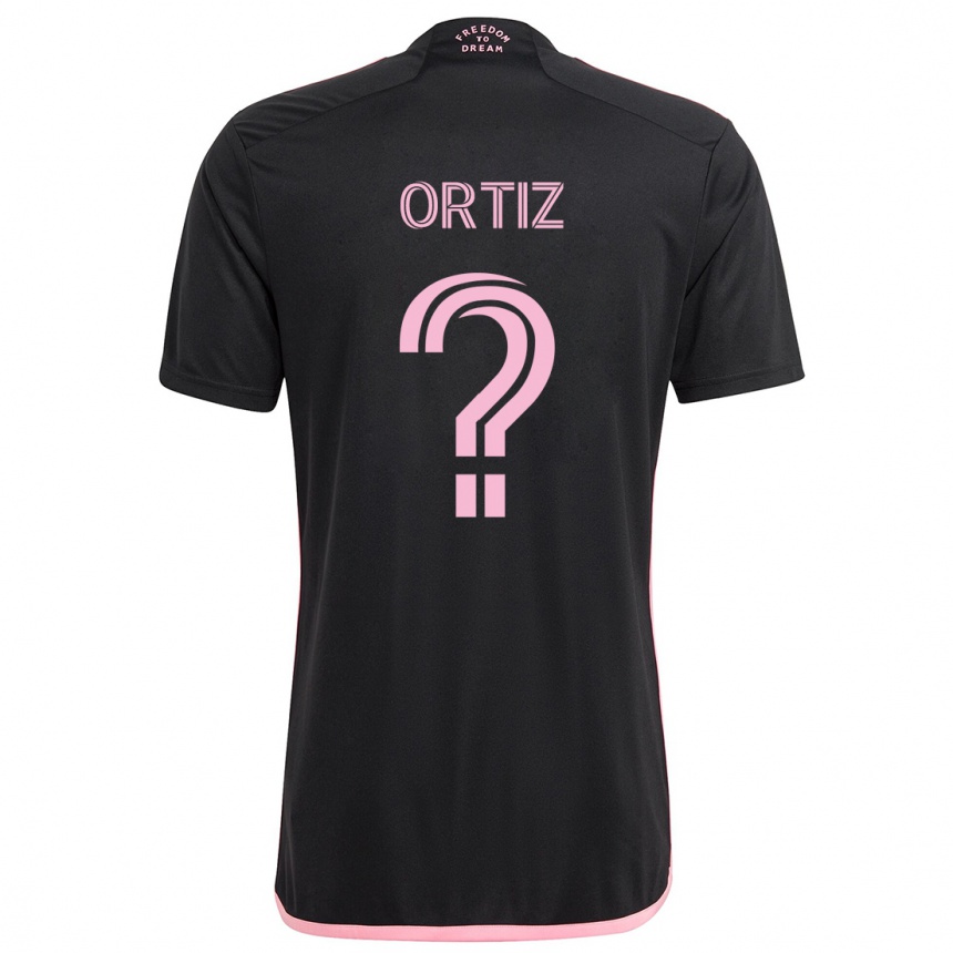 Men Football Cristian Ortiz #0 Black Away Jersey 2024/25 T-Shirt Nz