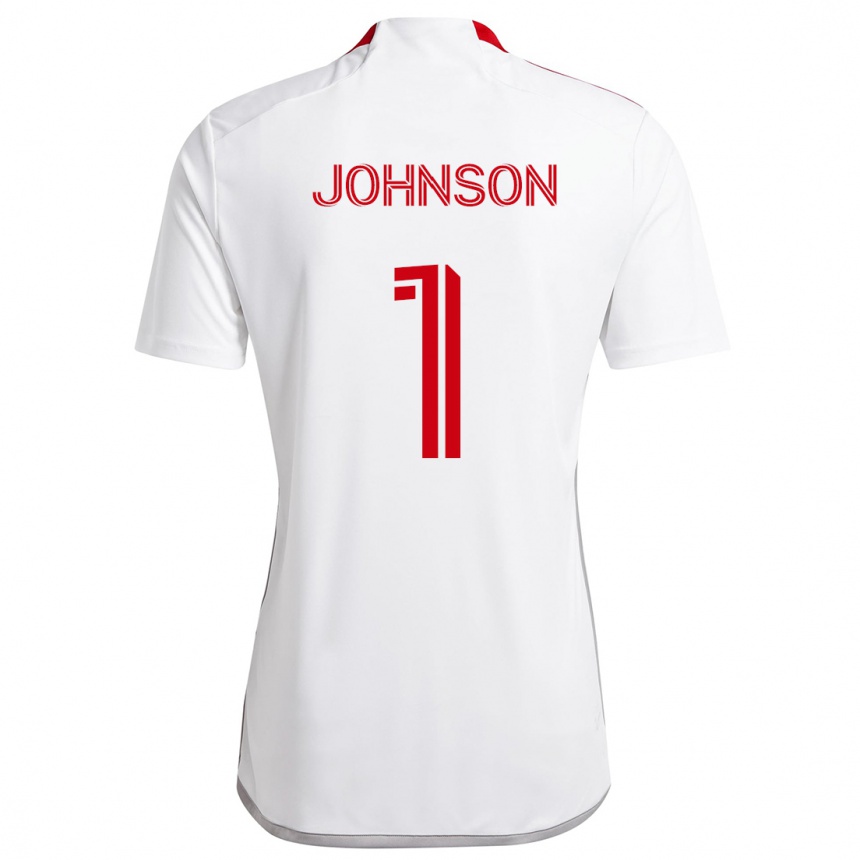 Men Football Sean Johnson #1 White Red Away Jersey 2024/25 T-Shirt Nz