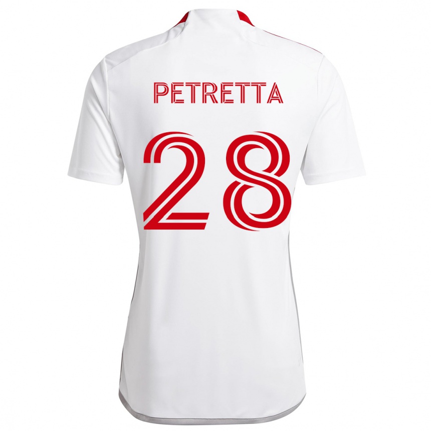 Men Football Raoul Petretta #28 White Red Away Jersey 2024/25 T-Shirt Nz